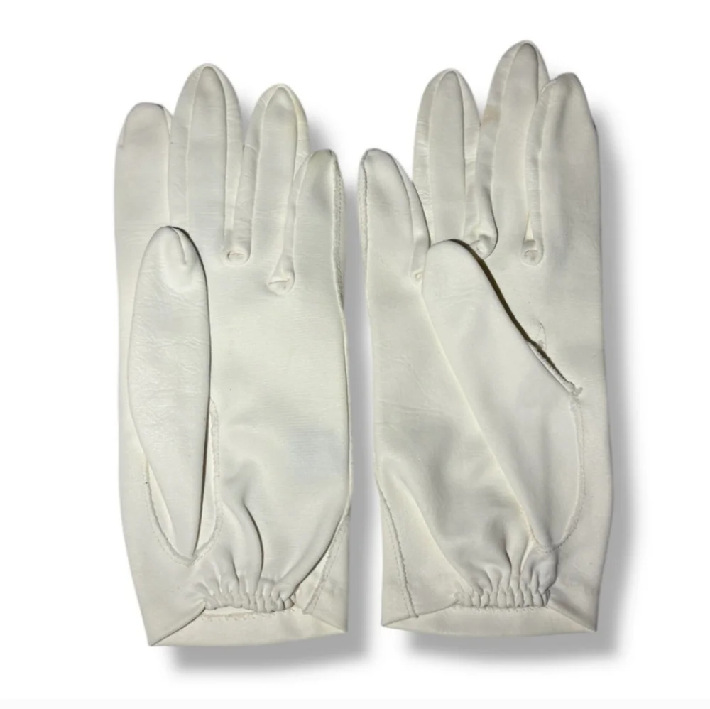 VAN RAALTE Off White Mid Arm Length Nylon Day Gloves VINTAGE